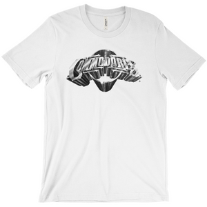 White online silver shirt